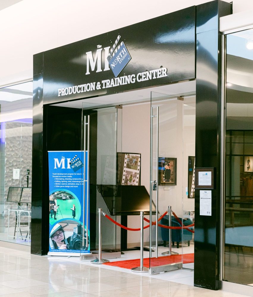 The MI North Studio Production & Training Center storefront at The Shops at Willow Bend